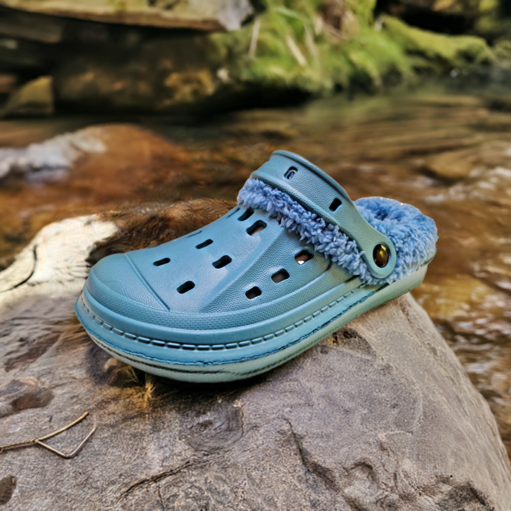 Clogs türkis - warm gefüttert, very lightweight garden clogs with heel strap for secure fit, unisex sizes 36-46.